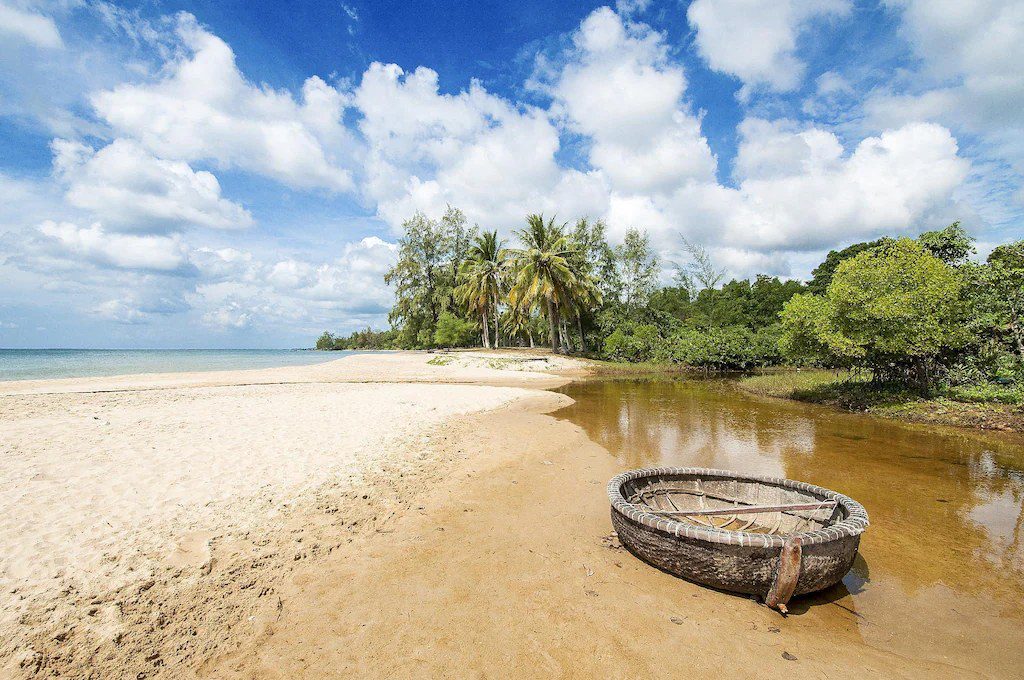 Sandy beach on Phu Quoc island